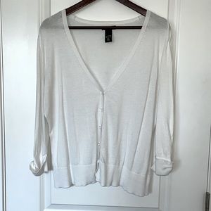 White Cardigan Sweater